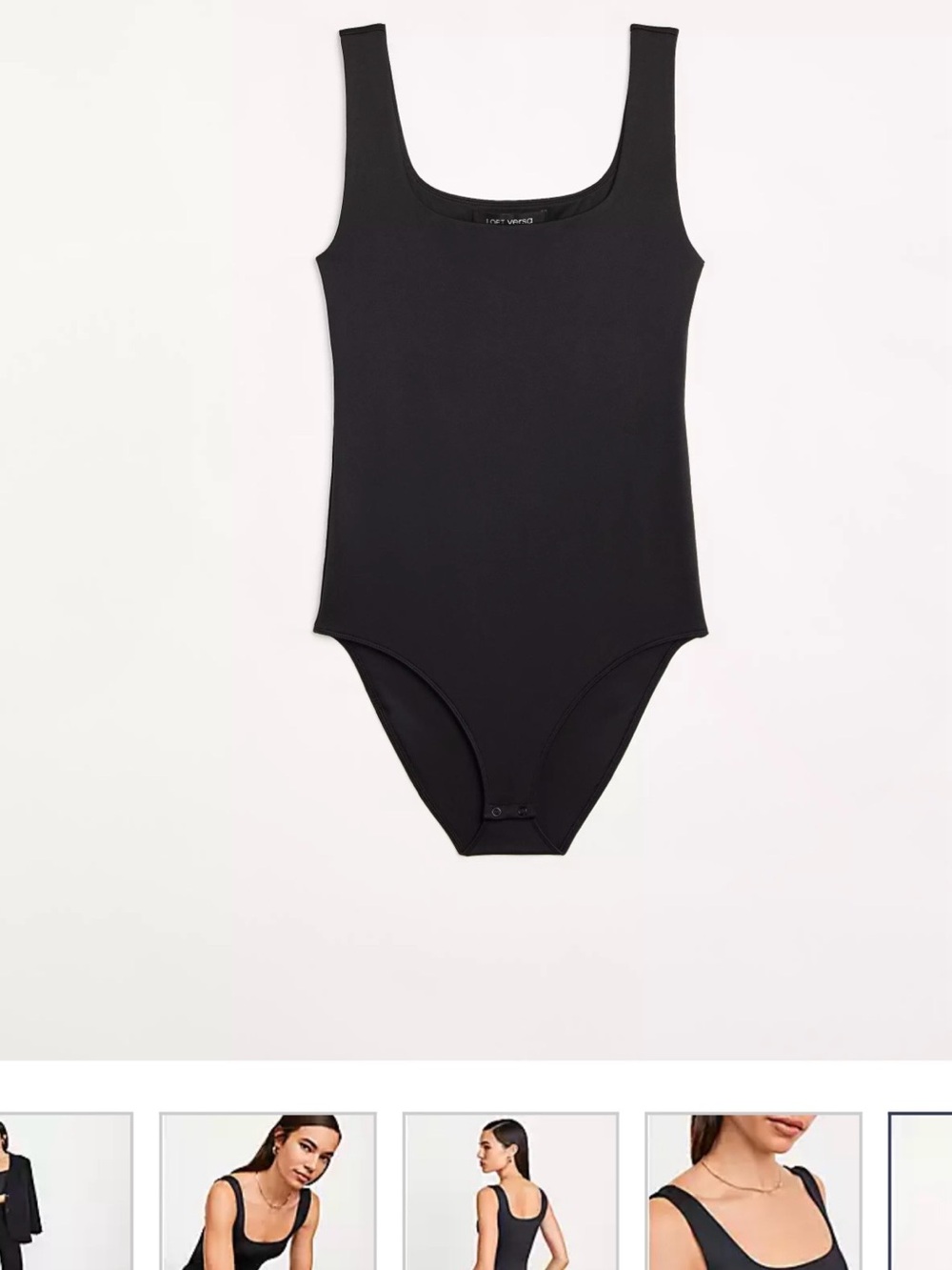 LOFT Black Scoop Neck Women's Bodysuit